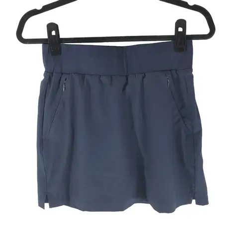 Quince Womens Performance Tech Skort Pockets Navy Blue S