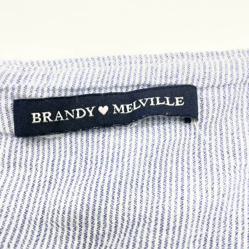 Brandy Melville  Dena Tank Top Striped Blue White Summer Tie Shoulder One Size