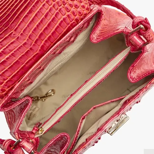 Brahmin Margo Coral Snapdragon Leather Shoulder Bag NWT
