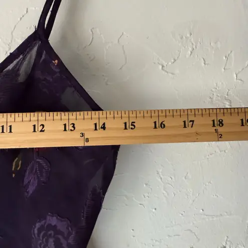 secret treasures Y2k Size Medium Purple Lace Coquette Floral Babydoll Gown