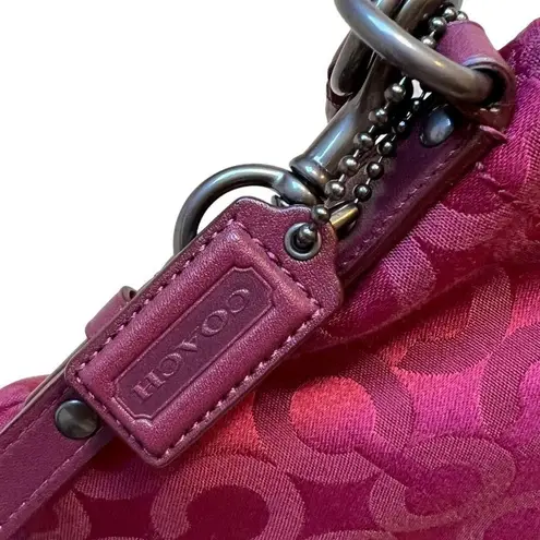 Coach  Plum Cherry Brooke Op Art Crossbody Mini Hand Bag