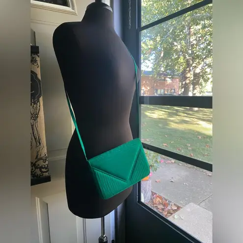 Jim Thompson Vintage green pleated silk square evening cocktail shoulder purse