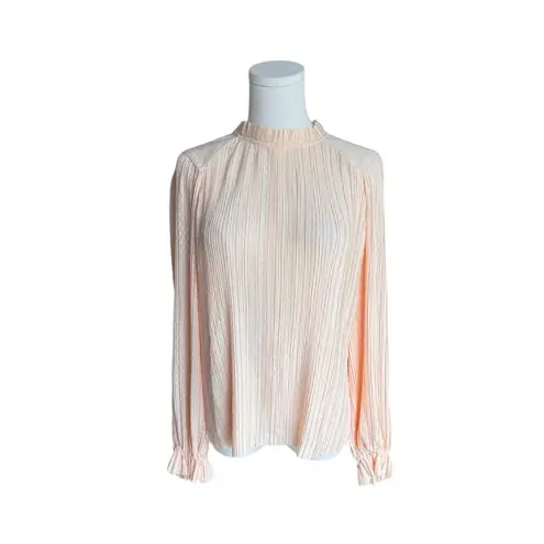 Sézane - Sibie Blouse Pink Pleated Long Sleeve Size 34 (US 2/XS)