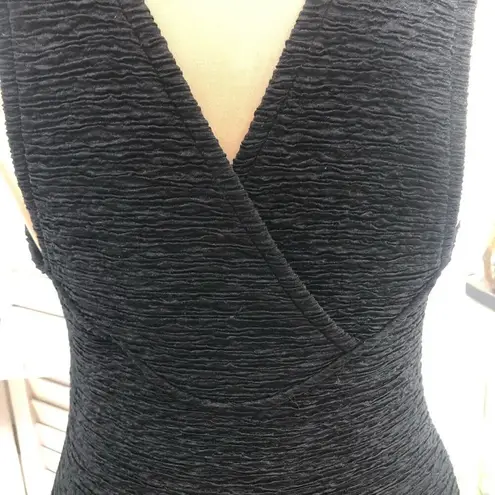 One Piece Swimsuit Cross Back Krinkle Padded Black Size Small