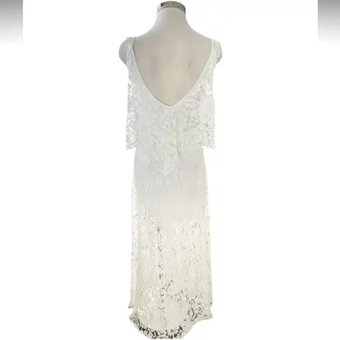 Alexis Blake Layered White Lace Maxi Dress. Size XS NWT