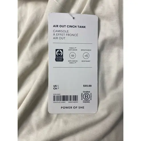 Athleta  NWT Ivory Air Out Cinch‎ Active Tank Size S