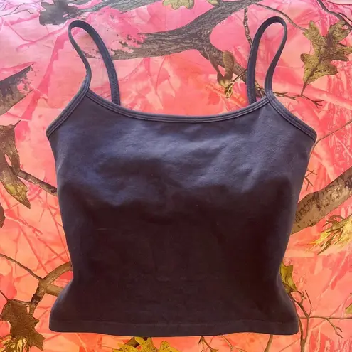 Los Angeles Apparel cotton spandex tank top dark grey fitted cami