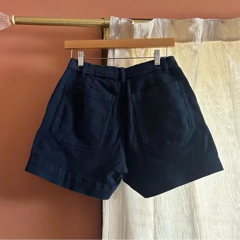 Everlane ‎ The Utility Short Organic Cotton Twill High Rise Navy Blue Size 2