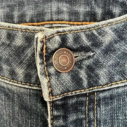 Gap  Jeans Curvy Flare Medium Wash Denim 6 L Dark Rustic Indigo 8.25” rise