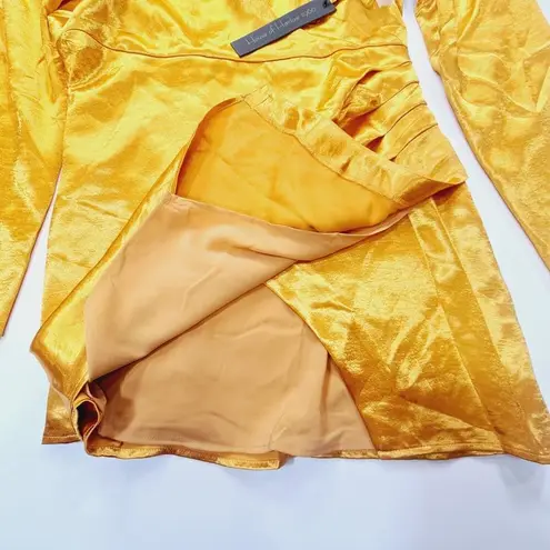 House of Harlow 1960 x REVOLVE Krisha Mini Dress in Yellow Gold XL