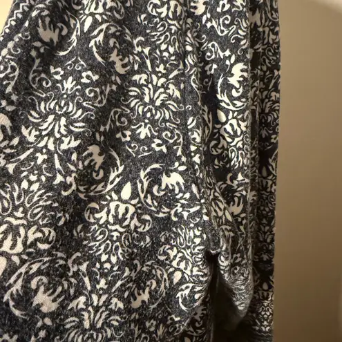 Dalia Collection Dalia Blue and White Open Front Cardigan