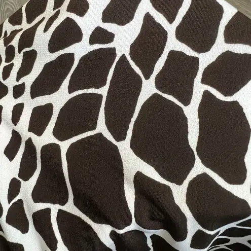 Enfocus Studio En Focus Studio Dress Size 8 Cow Print Sleeveless Fit And Flare Brown White - Image 11