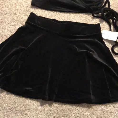 Forever 21  velvet wrap top and skirt, new with tag