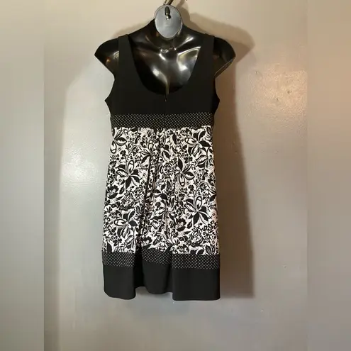 MSK Black and White Floral Mini Dress Size 16