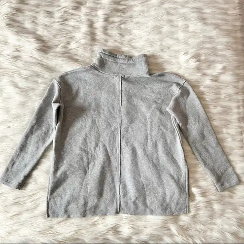 Treasure & Bond Grey Heather Cowl Tie Neck Relaxed Fit Sweatshirt Sz M