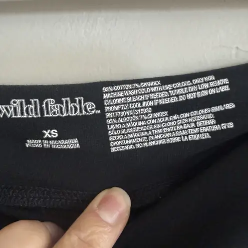 Wild Fable  Black Fold Over Flared Leggings Woman’s size XS Y2K Inspired