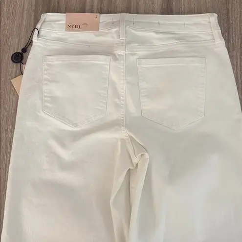 NYDJ New Teresa Wide Leg Ankle Jeans Women’s Size 2 in Optic White