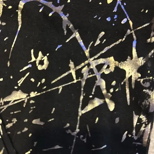 Electric yoga Women’s Black with Silver Splatter Fleece Lined Leggings