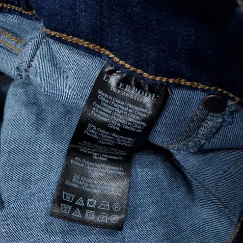 Liverpool Chloe Bermuda Pull On Stretch Jean Shorts Size 2 26 Blue Rolled