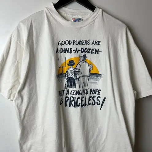 Vintage 90s Coaches Good Players T Shirt White XL Extra Large Single Stitch Logo