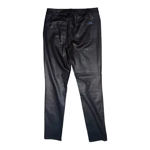 White House | Black Market  High Rise Brown Coated Denim Size 10 EUC button fly