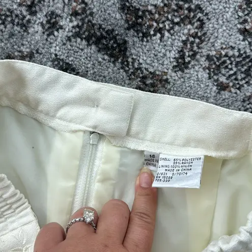 Vintage Executive Collection Blazer & Skirt Set Cream 14