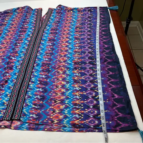 MiracleSuit Bella Albra Caftan Swim Cover Up Printed Embroidered Size Small