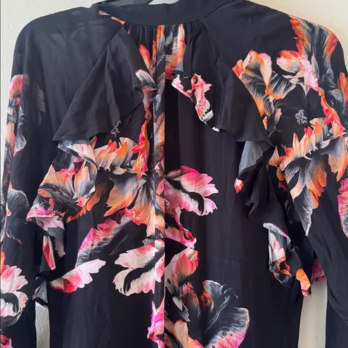 ALLSAINTS JESSICA FLORAL PRINT RUFFLE MAXI DRESS, Size 4US 36EU, $329