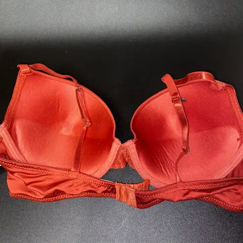 Frederick's of Hollywood NWT Rust Red Diana Push-Up Plunge Underwire Bra Size 38C