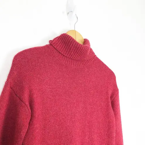 Marine layer Red Turtleneck Sweater Dress Size XS Wool Cashmere Knit Cozy Chic