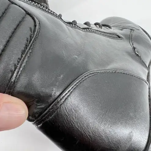 Truffle Collection Women's Faux Leather Round Toe Ankle Boots Black Size 7.5