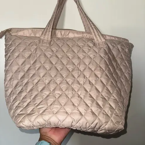 Roberto Coin Cream Quilted Tote Bag