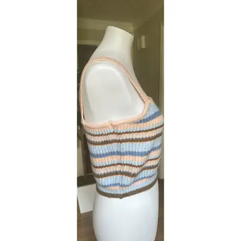 English Factory Striped Knit Tank Top Multicolor Sleeveless Sweater Vest L NWT