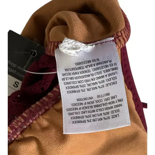 Mossimo Maroon One Piece Swimsuit Women Size S NWT | 6