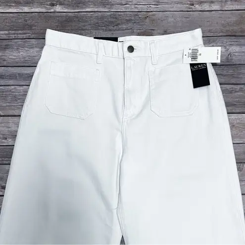 Ralph Lauren Lauren  Wide High Rise Wide Leg Patch Pockets Jeans 10 New 32 Inseam