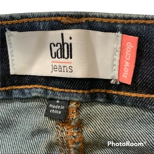 CAbi NWT  Jeans New Crop Classic Dark Wash Stretch Cropped Jeans 6