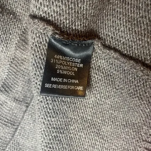 Knot Sisters Open Front Knit Cardigan M | Waist Tie Neutral Stripe