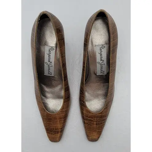 Margaret Jerrold Heels Pumps 1980's S 7.5 Crocodile Leather Spain NWOB Vintage Size undefined