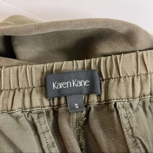Karen Kane NWOT Pants Army Green Stretch Waist Band Zipper Tencel Size Small