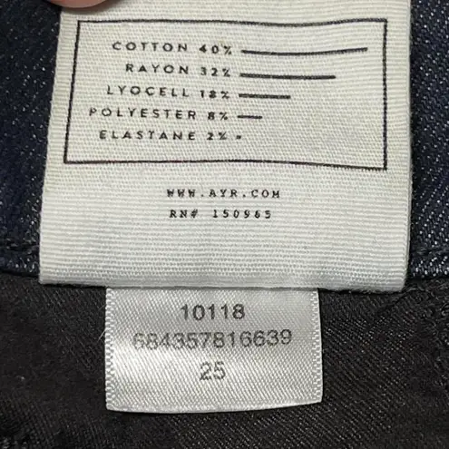 AYR NWOT! All Year Round THE BEAT Y2K Navy Wide Leg Jeans Sz 25 Barrel Leg BOHO