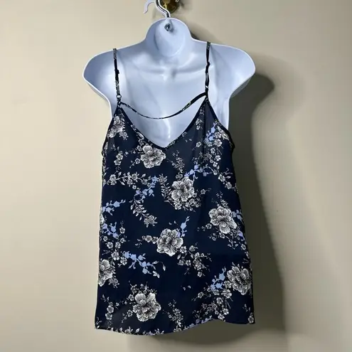 Primark  Chiffon Blue Floral Sleeveless Top Women's 8