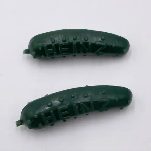 Vintage Heinz Pickles Pins Set of 2 Miniature 90s Y2K Pittsburgh Kitschy Green