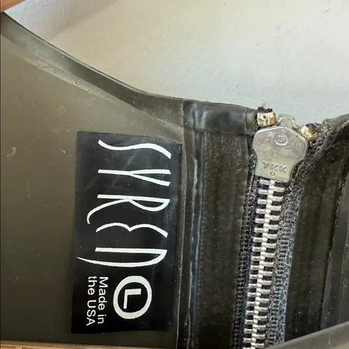 SYREN Latex Crop Top Black Size L