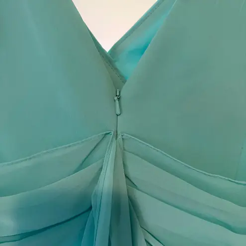 David's Bridal Brides Maid Dress F19831 Spa SZ 14 NWT Blue