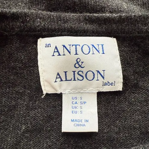 Antoni & Alison black long sleeve sequin reindeer Christmas pullover sweater S