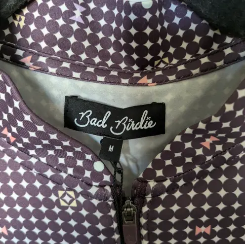 Bad Birdie UV Quarter zip Throwing Darts Nwt Sz M Purple Size M