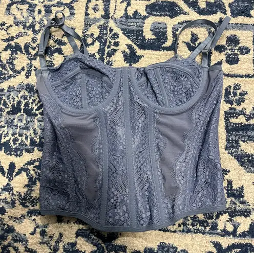 Corset Crop Top Blue - Image 1