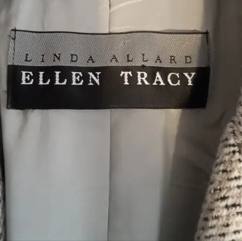 Linda allard Ellen Tracy vintage wool silk cashmere blend one button blazer Size 12