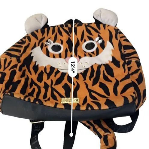 Betsey Johnson  LUV BETSEY Spike Kitsch Mid Sized Tiger Animal Print Backpack