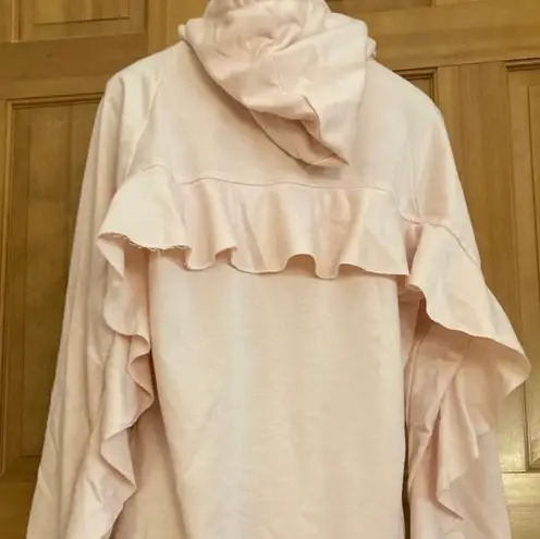 Lavishly Paris NWT, Apricot Ruffled Back Women’s Oversized Hoodie.